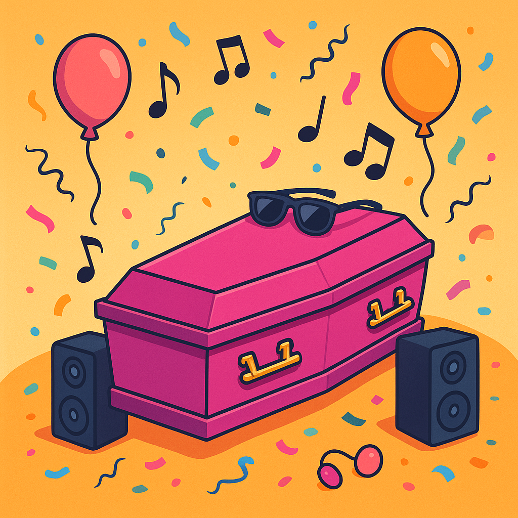 Logo Cercueil fuchsia et playlist de Beyoncé : quand prévoir ses obsèques devient (presque) un art de vivre